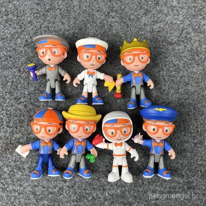 Boneca Blippi com Membros Articulados, Iluminação e Movimento
