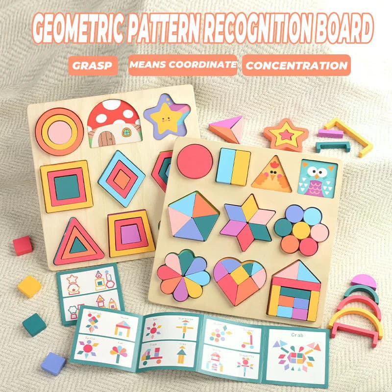 Quebra-Cabeça Forma De Flor Montessori Brinquedo Do Bebê Criativo Cor De Madeira Combinando Brinquedos Educativos Ini