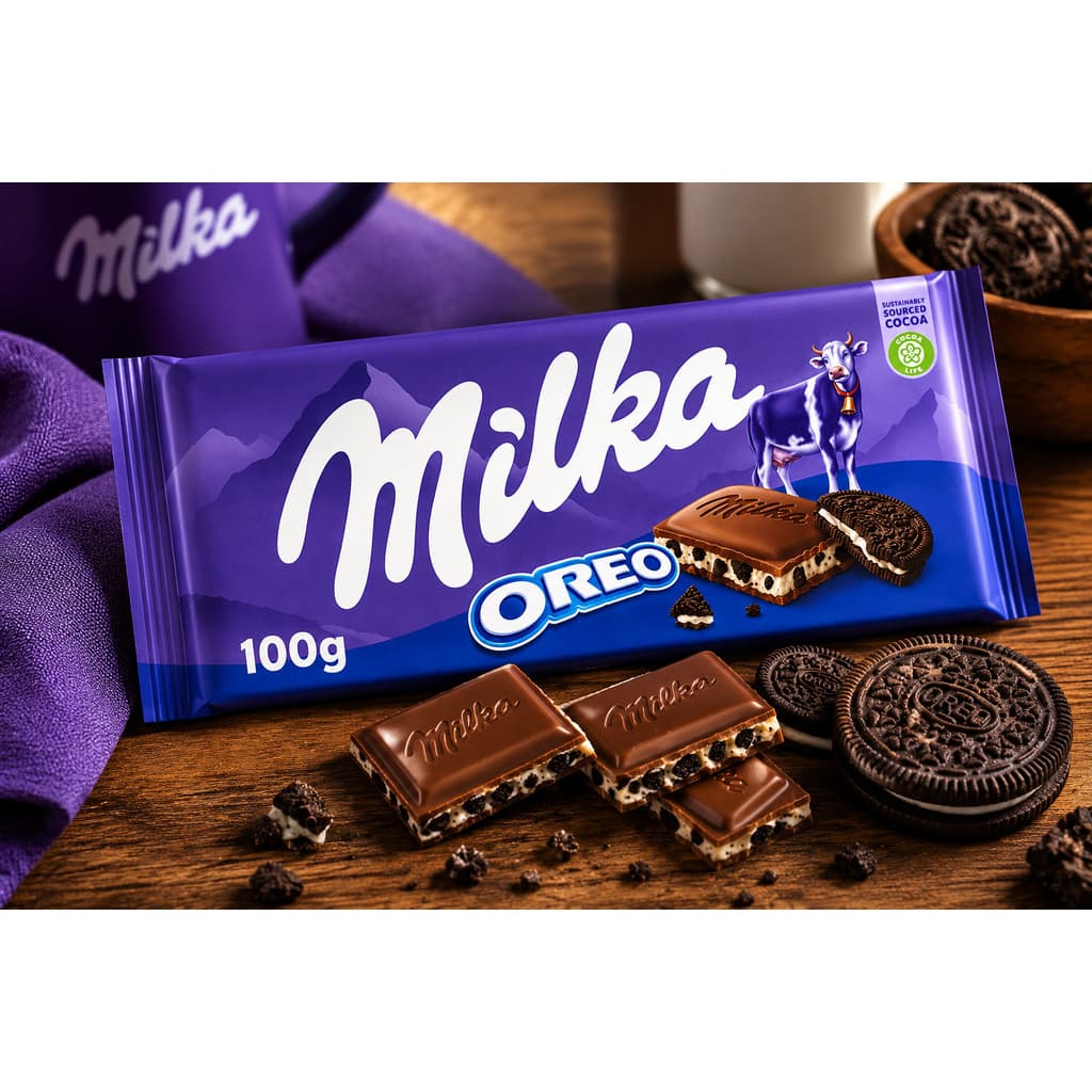Barra De Chocolate Milka Oreo Importado 100g Chocolate Ao Leite
