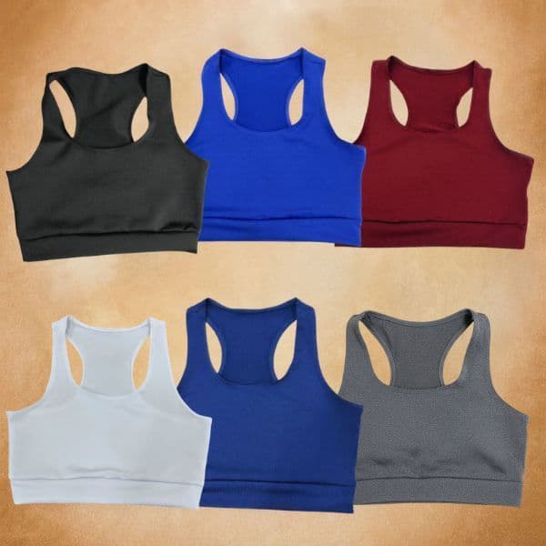 KIT 4 Top Nadador Suplex Liso Academia Fitness Menor Preço Roupas Femininas