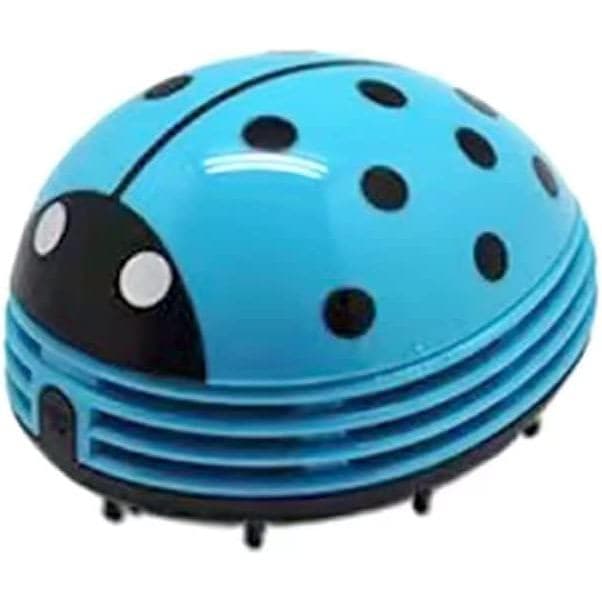 Aspirador de Pó Portátil em Forma de Besouro Azul da Art&Beauty, Mini Aspirador de Pó Fofo para Mesa de Canto (Cor Azul)