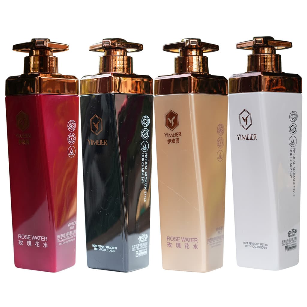 Yimeier L-Rose Water Essence Soft Bright Shampoo Camping Nutritivo Reparação Hidratante Shampoo Anticaspa Fragrância de 