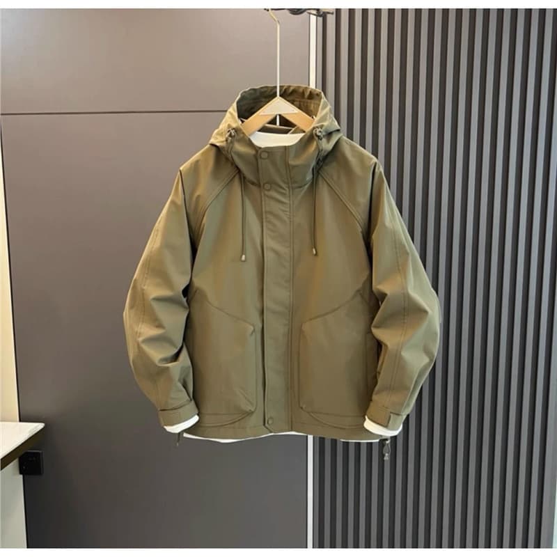 Jaqueta Casual masculina outono inverno ferramentas All-Match com capuz à prova de vento moda jaqueta masculina novo est