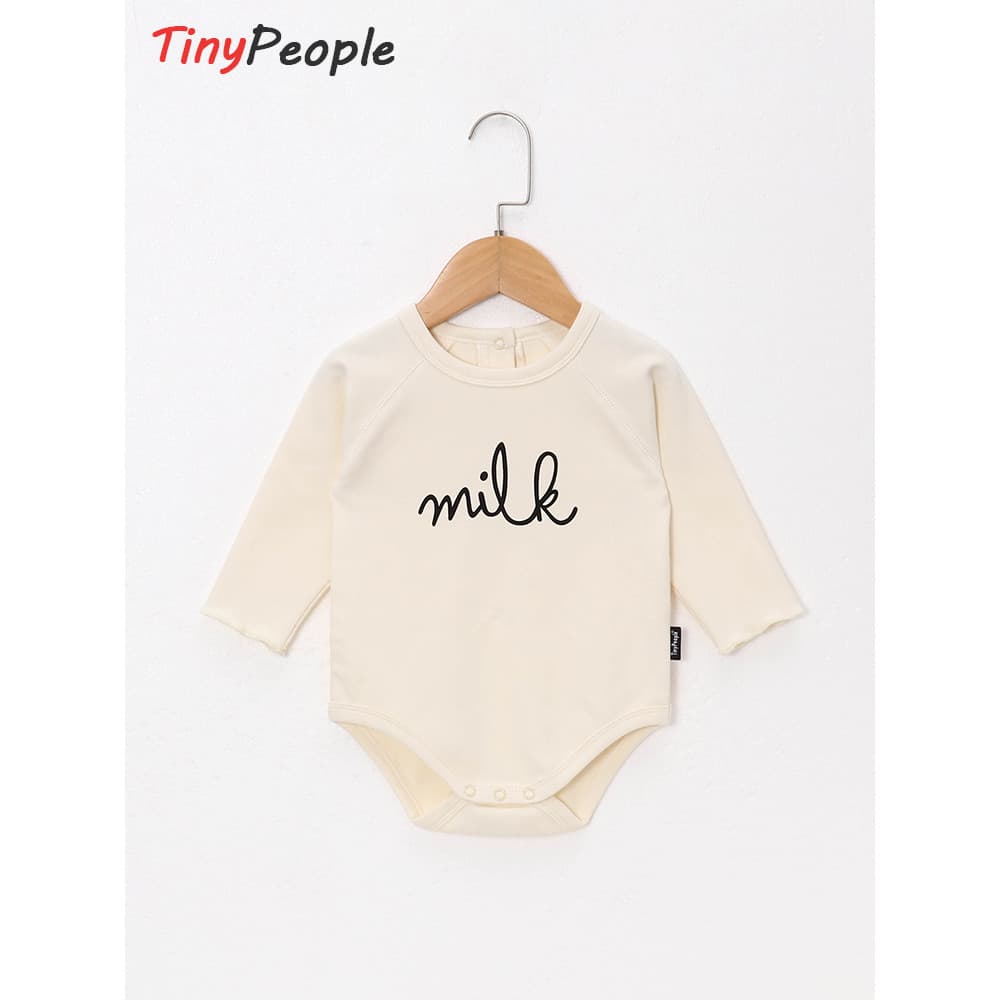 Tinypeople estilo influenciador bebê menino puro algodão bunda roupas primavera outono roupas do bebê menina de manga co
