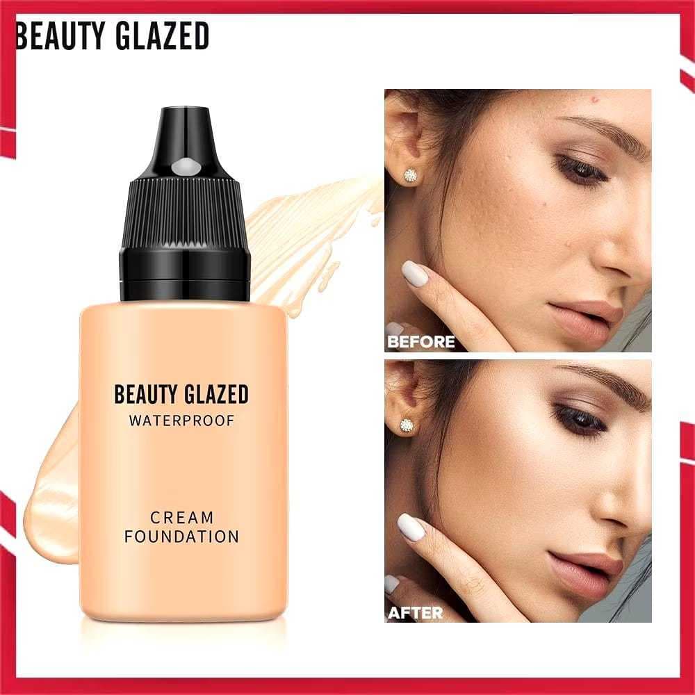 BASE LIQUIDA FOSCA IMPERMEAVEL LONGA DURAÇÃO , CORRETIVO RESPIRAVEL 16 ML BEATY GLAZED