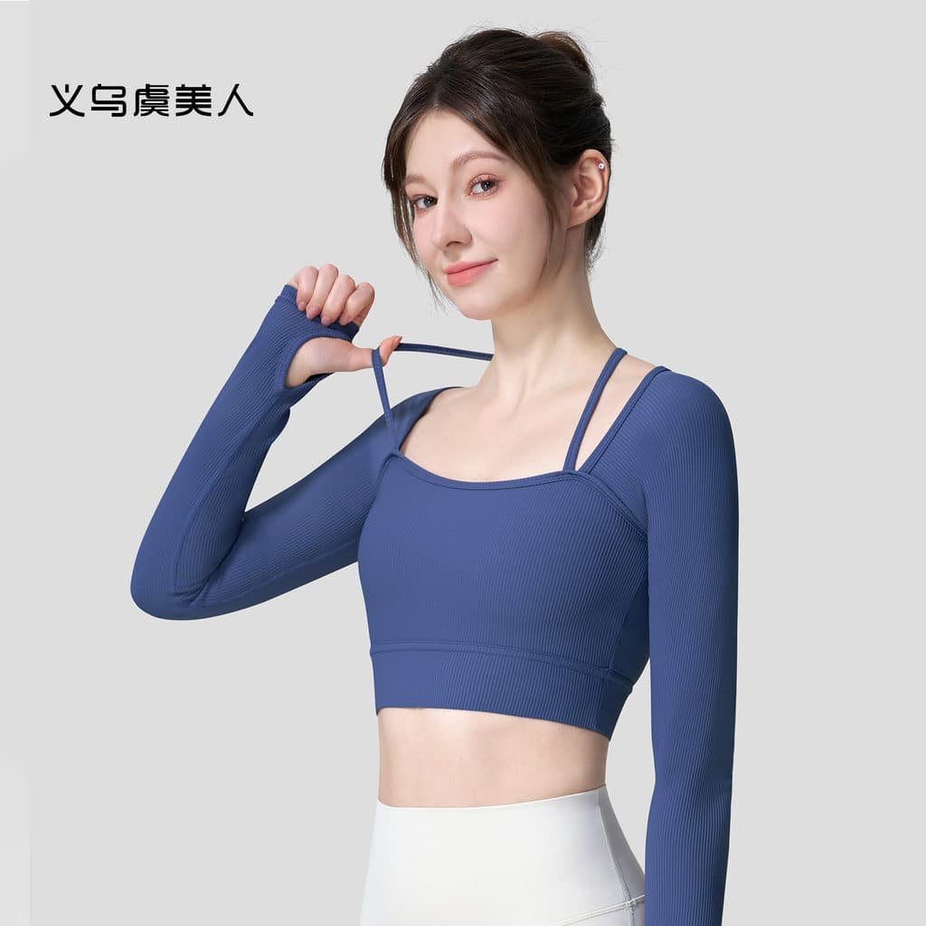 Halter canelado roupas de Yoga topo feminino com almofada no peito magro-ajuste curto correndo Fitness Pilates esportes 