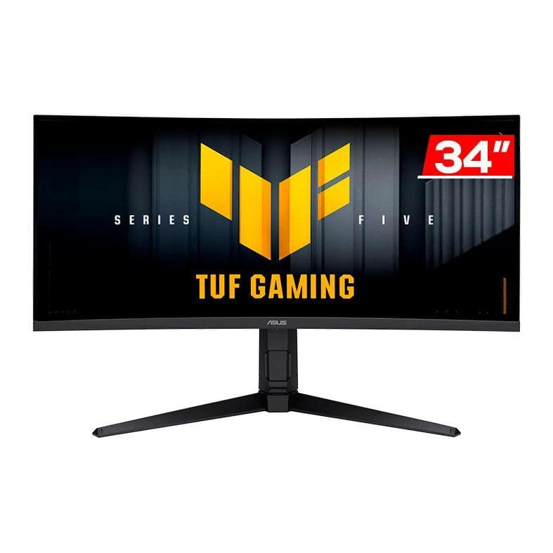 Monitor Gamer Asus TUF Gaming, 34 Pol, VA Curvo WQHD 1ms, 250Hz FreeSync Premium HDMI/DP, VG34WQML5A