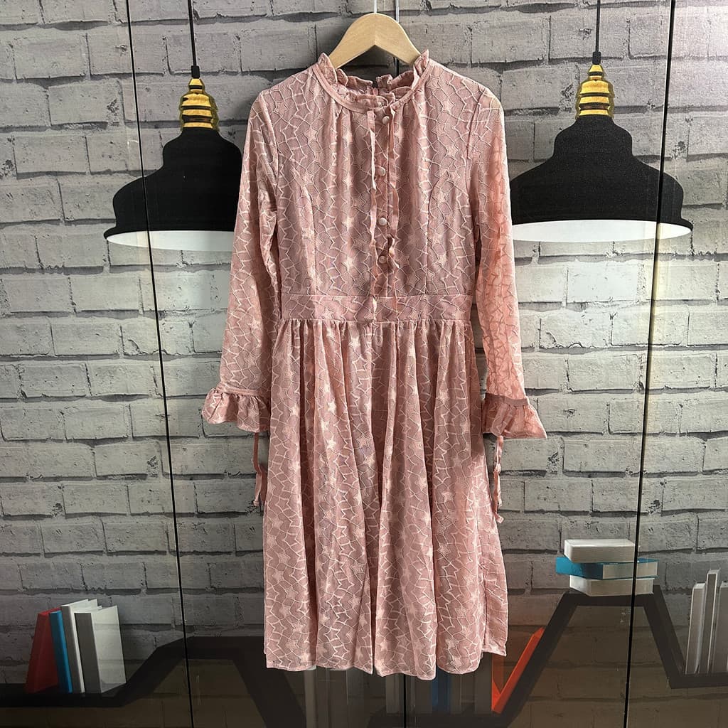 Busto 82 cintura 68 saia comprimento 94 vestido feminino pequeno vestido de renda Slim fit feminino D441