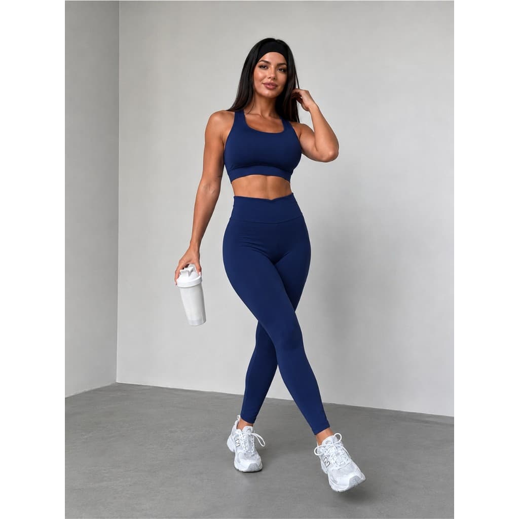 Conjunto Fitness Roupa de Academia Feminina Top e Calça Suplex Premium Zero