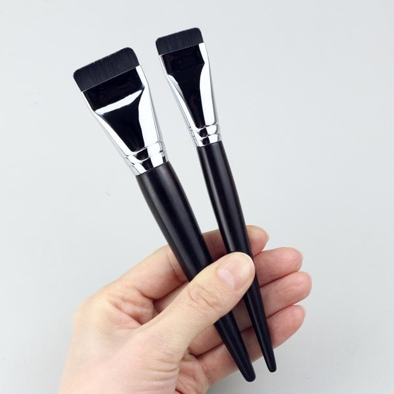 Jiansi pincel de maquiagem em linha, pincel para base, não coma pó, base líquida plana, pincel de maquiagem em pó, creme