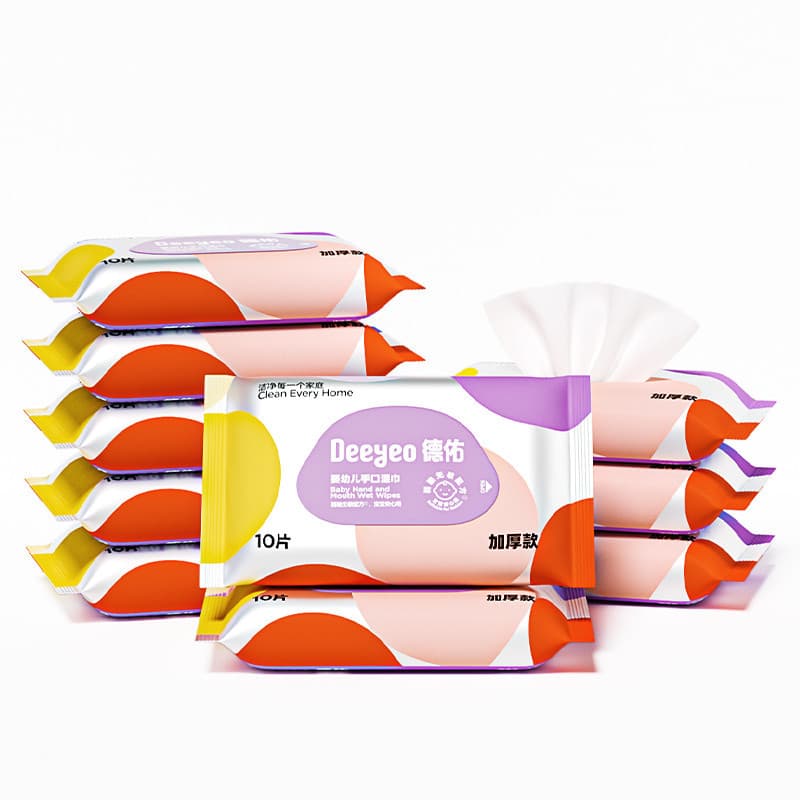 Deyou lenços umedecidos para bebês, bolsa pequena portátil para bebês recém-nascidos, mão, boca, lenços umedecidos portá