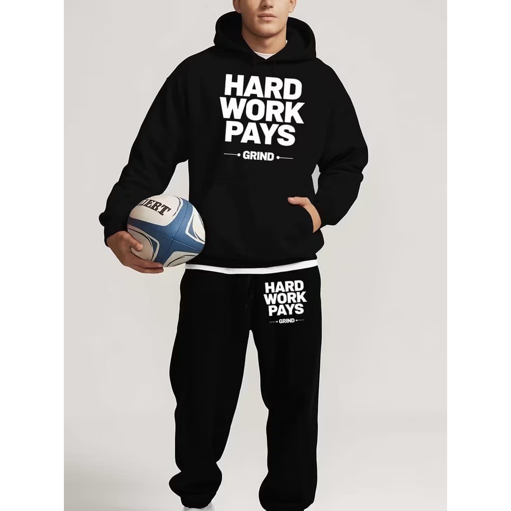 Conjunto Moletom Canguru  Masculino Hard Blusa De Frio + Calça Moletom Estampados Unissex Outono/Inverno