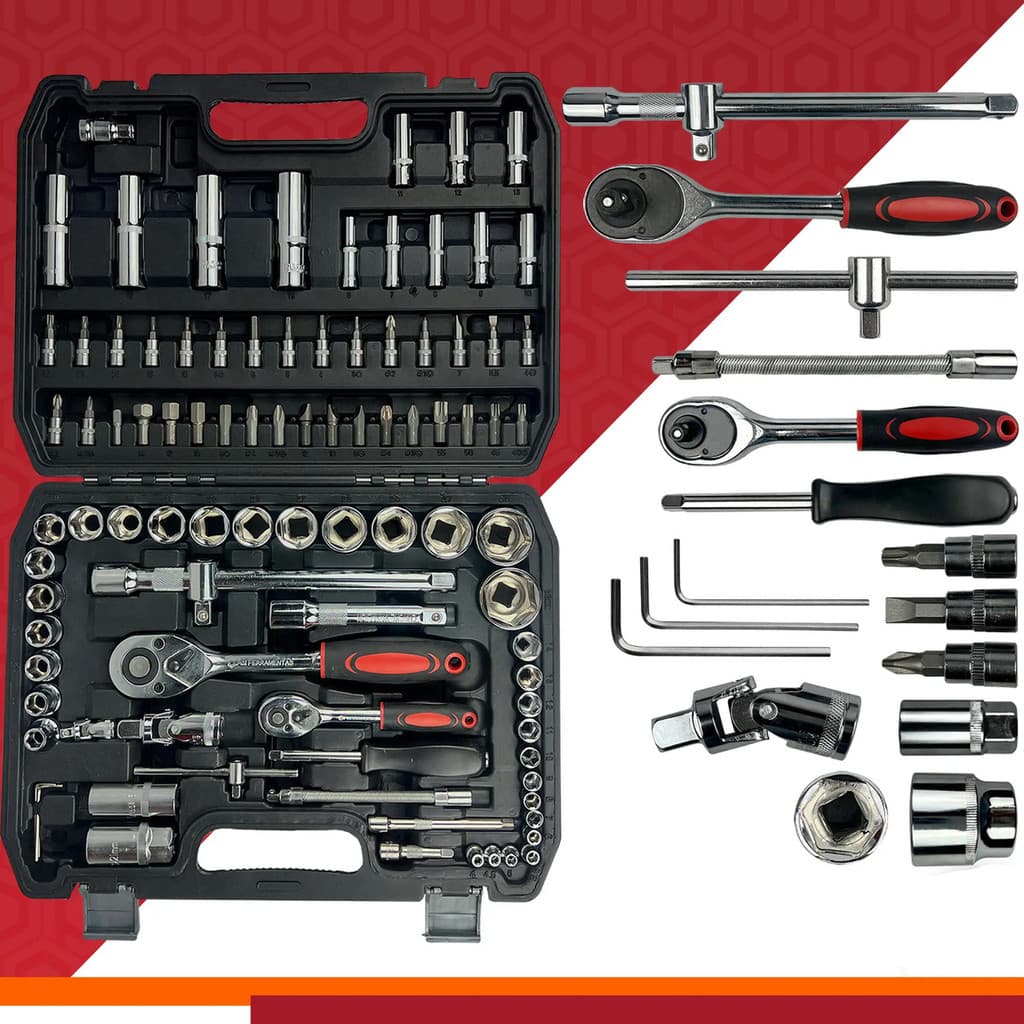 Kit Ferramenta Jogo Soquete Chave Catraca Allen 94 Peças 