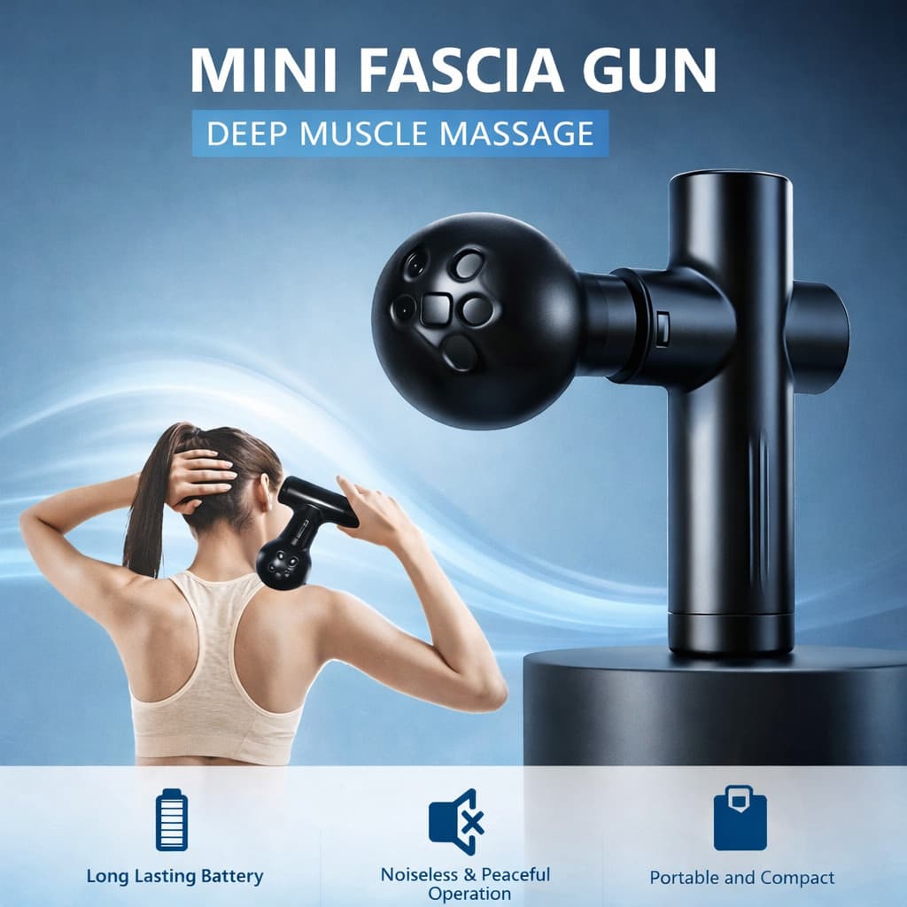 Massageador Elétrico Pistola Portátil Recarregável Massagem Corporal muscular Relaxamento