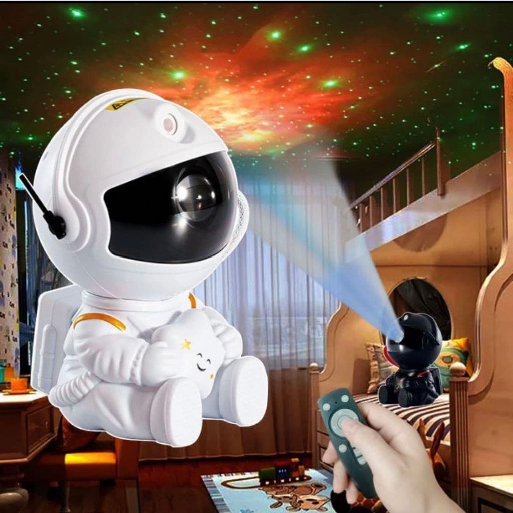 Mini Projetor De Luz Noturna Estrela De Astronauta Decoração Para Galáxia Luz De Luminaria Estrelada