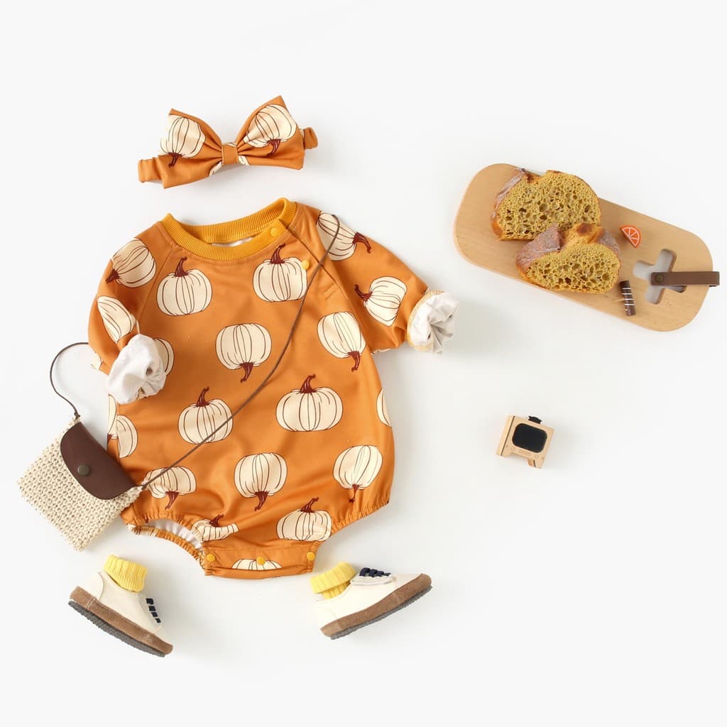 Bebê traje do bebê outono inverno macacão bebê menina primavera outono criança Halloween abóbora roupas de bebê ins com 