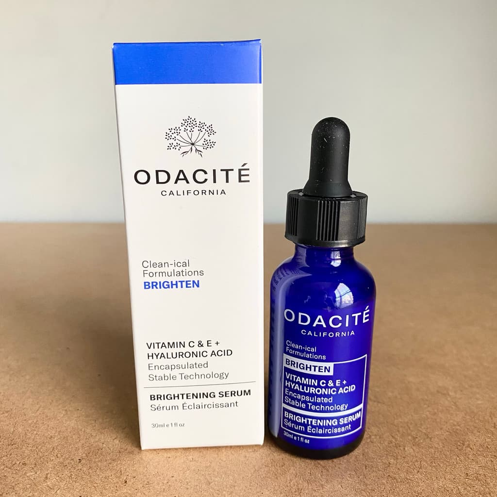Estoque pronto?American Odacite Brightening Hidratante Estável Vitamina C Vitamina E Soro de Ácido Hialurônico VC VE 30m