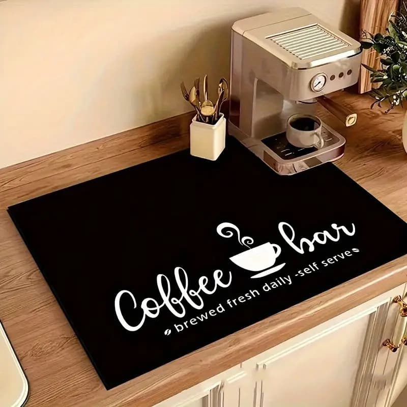 Tapete de mesa simples, tapete de café, resistente à sujeira, absorvente, antiderrapante, lama de diatomáceas, sala de e