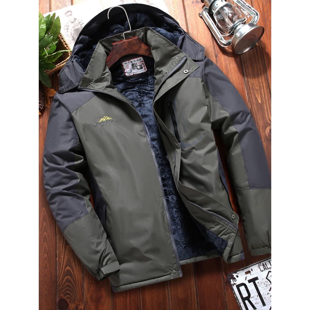 Jaqueta acolchoada de algodão masculina de inverno, jaqueta acolchoada grossa de lã, jaqueta masculina de pai idoso de m