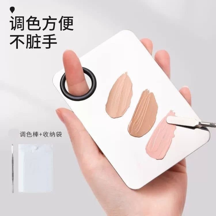 Base líquida paleta de aço inoxidável paleta de maquiagem maquiagem batom maquiagem beleza fundação paleta de mistura