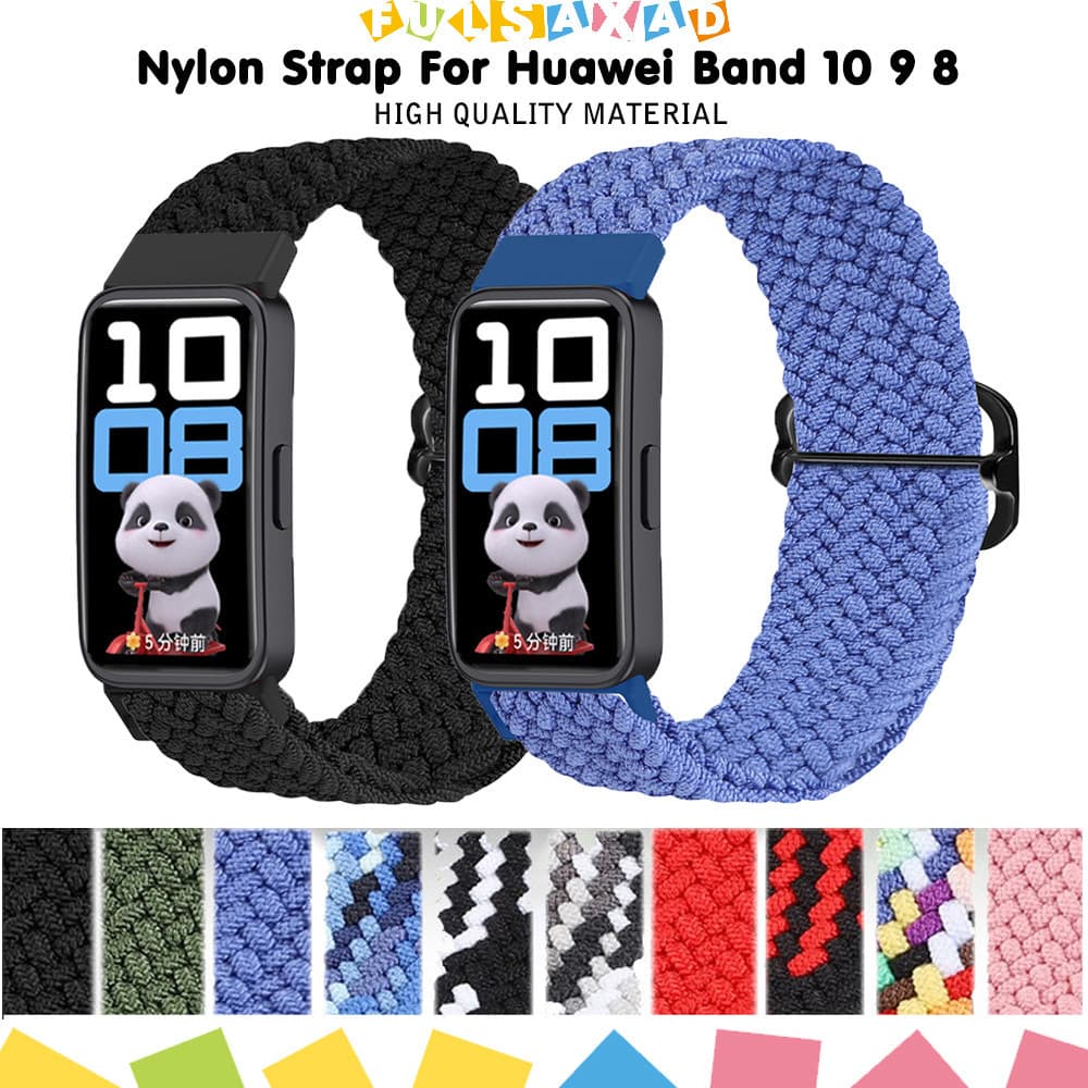 Pulseira De Strap Elástico Nailon Braided Para Relógio Smartwatch Huawei Band 10 9 8 / NFC Acessórios Relógio