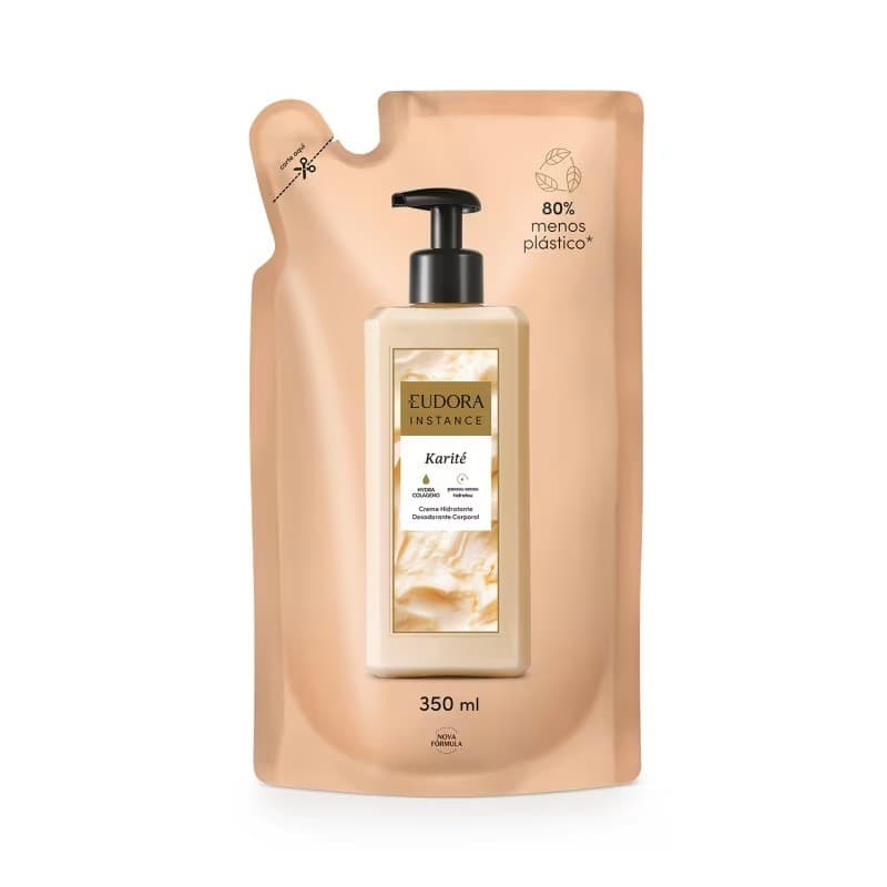 Refil Creme Hidratante Corporal Eudora Instance Karité 350ml