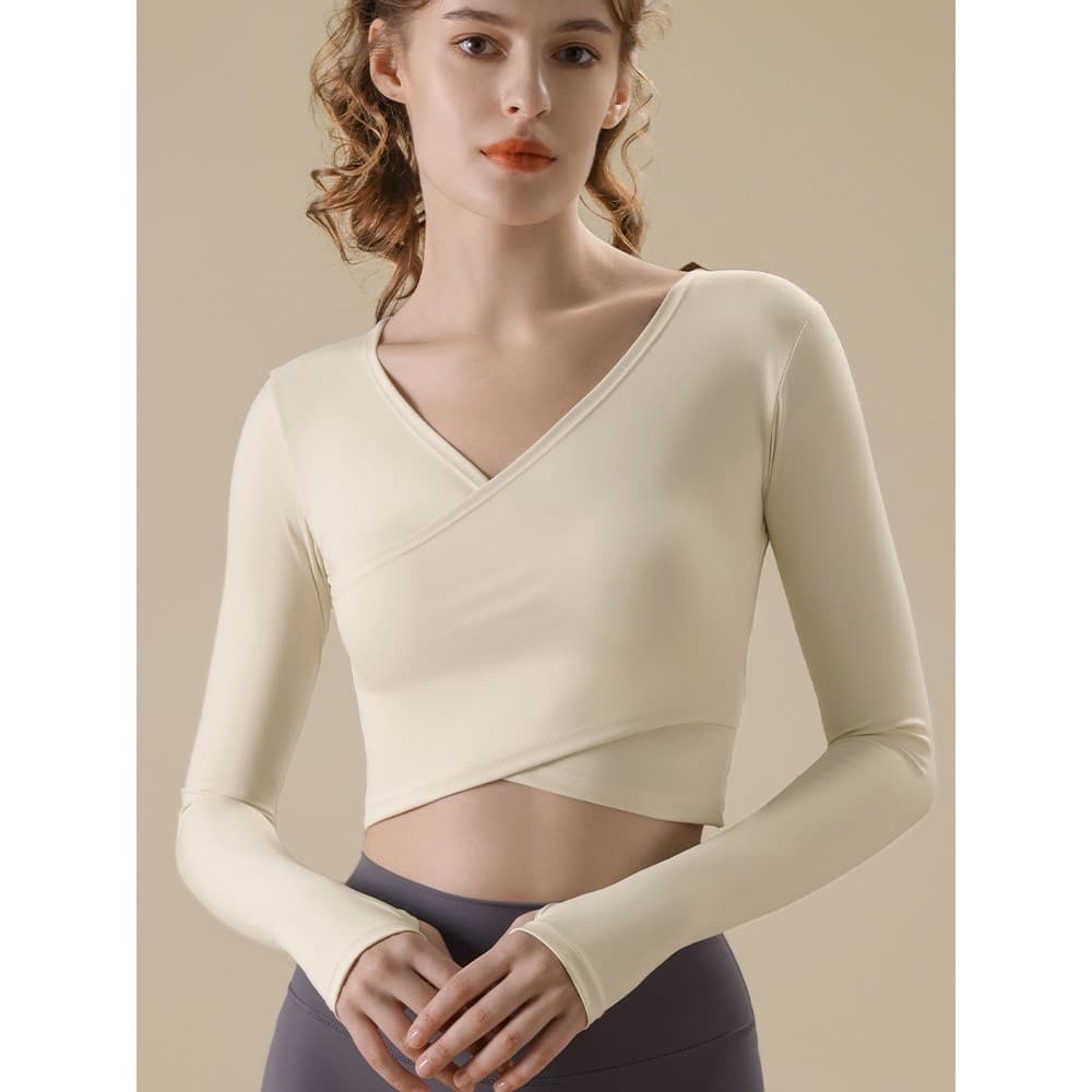 Roupas de Yoga topo feminino outono inverno roupas de Fitness fino-ajuste mais magro olhar esportes Pilates 2023 novo es