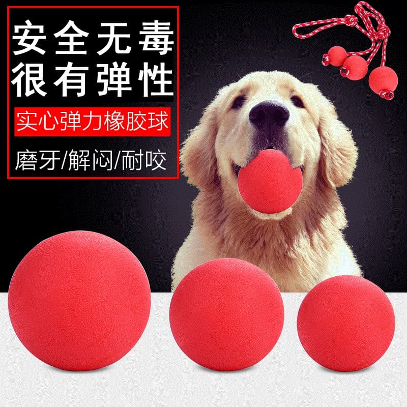 Brinquedo para cachorro, bola sólida, bola saltitante, brinquedo para cachorro de estimação, bola de borracha resistente