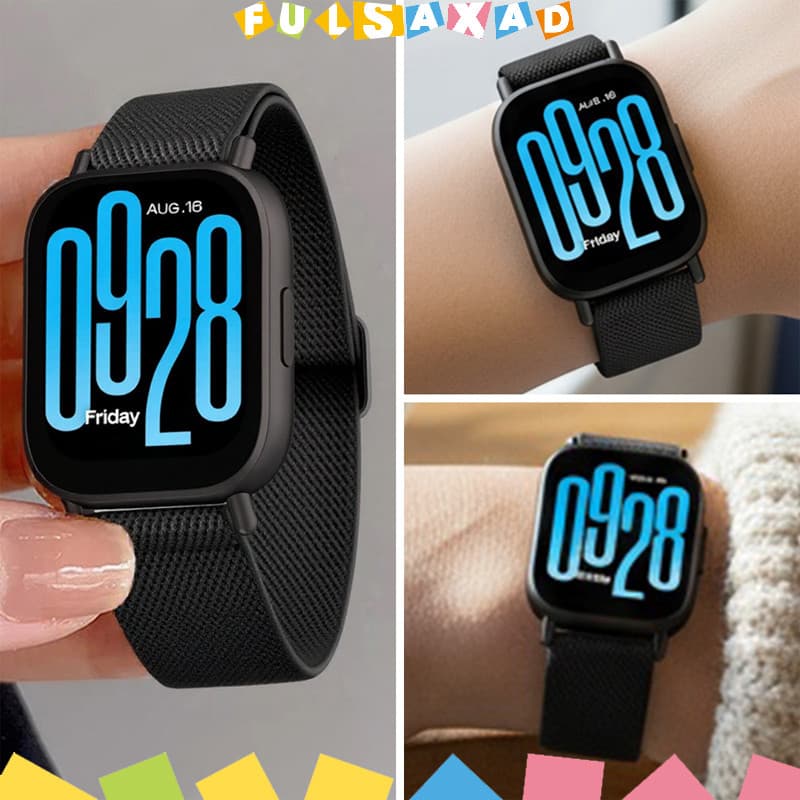 Pulseira De Nailon Elastic 20/22mm Para Relogios Smartwatch Redmi Watch 5 Active/ Lite/Samsung /Huawei GT/Amazfit Bip 6