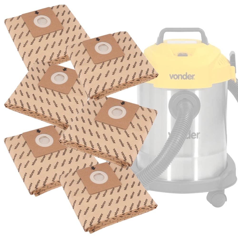 Kit 6 Peças Saco coletor de Pó para Aspirador de Pó APV 1000 Vonder