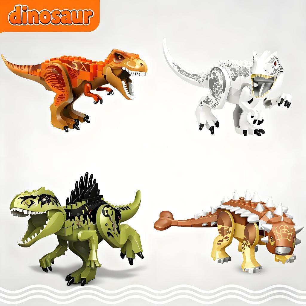 Blocos de Dinossauro Jurassic World, Blocos de Construção, Brinquedos Educativos de Dinossauro