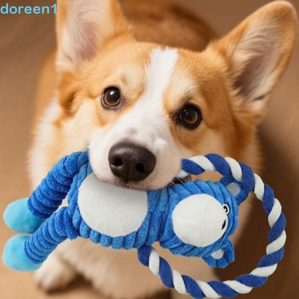 Brinquedo De Nó De Mastigar Para Cachorro DOREEN , Anel De Tração De Corda De Algodão Resistente À Mordida , Brinquedos