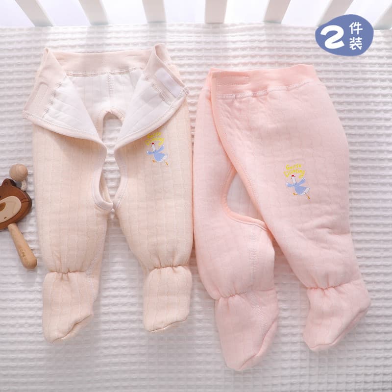 Outubro junho calças de bebê capa pés bebê recém-nascido primavera outono inverno conveniente para trocar fraldas virilh