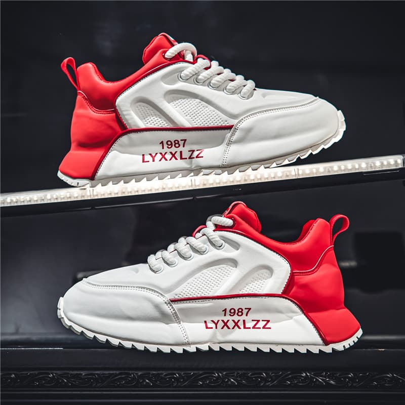 Calçados esportivos masculinos confortáveis, resistentes ao desgaste, sola grossa, sapatos casuais masculinos, Graffiti,