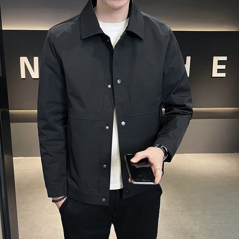 Jaqueta masculina primavera outono estilo negócios Casual High-End roupas lapela administrativa jaqueta roupas masculina