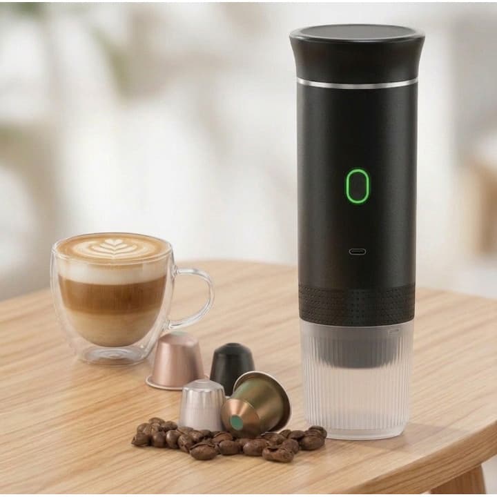 Cafeteira Portátil Expresso 3 em 1 Compacta para Viagem USB Recarregável MISULI 
