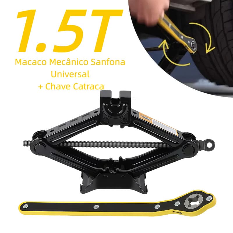 2/1.5t Macaco Sanfona Universal 2000/1500kg Kit Completo Com Chave Ferramenta Para Carro