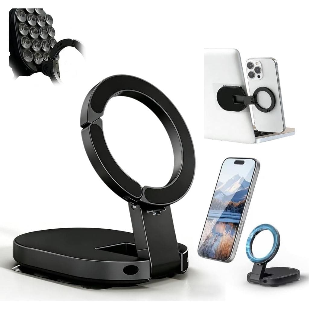 Suporte Magnético 3 Em 1 Para Telefone Com Ventosa , Forte Carro 18 Micro Ventosas , 360 ° Giratório Portátil Viagem , A