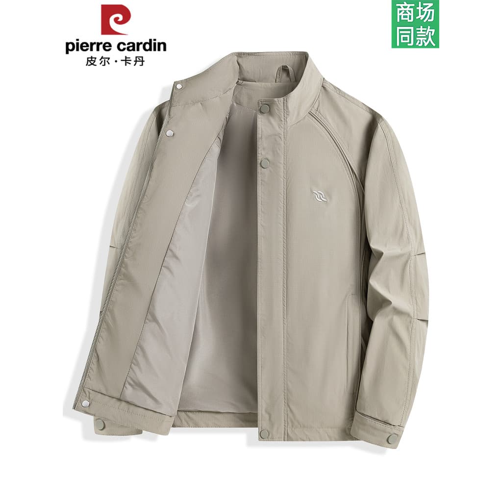 Pierre Cardan gola alta Workwear bonito jaqueta masculina primavera outono novo estilo jaqueta masculina Casual High-End