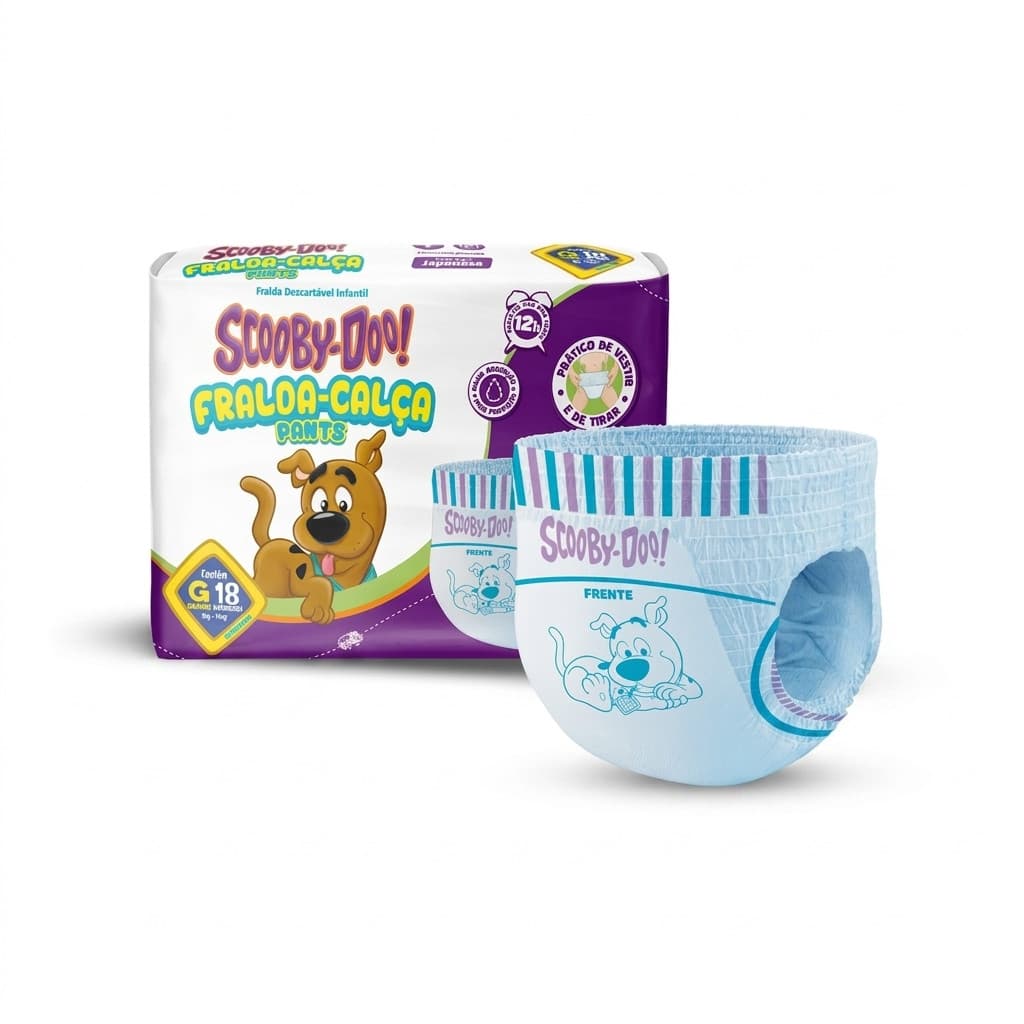 Fralda Infantil Scooby-Doo Calça Pants Shortinho