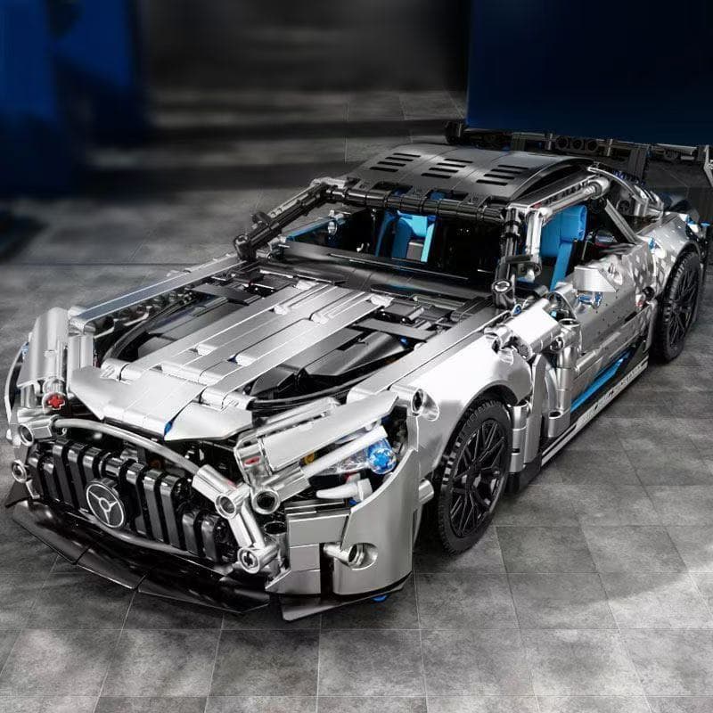 1280 Peças de Blocos de Montar Lego para Montagem de Carro Esportivo Mercedes-Benz AMG 911 Lamborghini Supercar, Modelo 