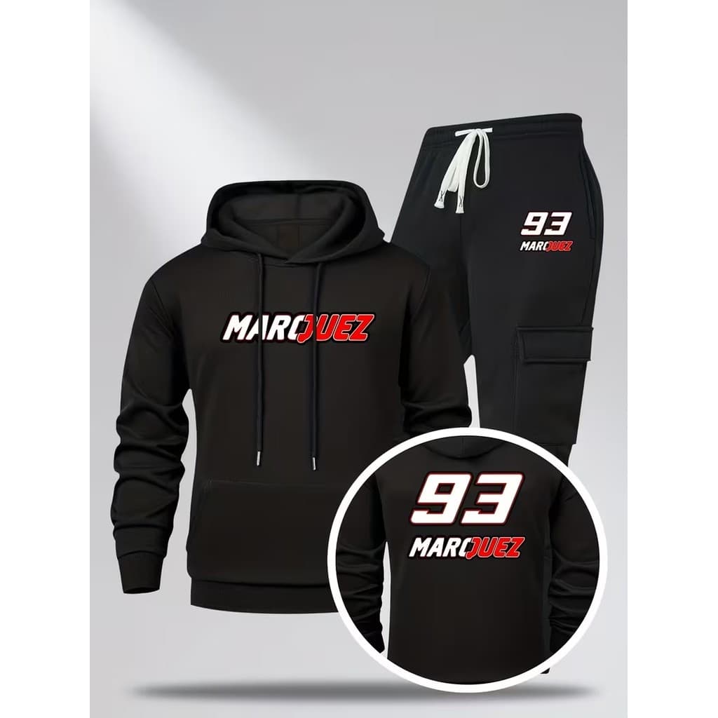 Conjunto Moletom Canguru  Masculino Marquez Blusa De Frio + Calça Moletom Estampados Unissex Outono/Inverno