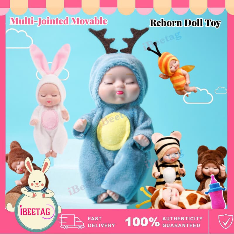 Simulação Reborn Boneca Dormindo Bebê Bonito Mini Ball-articulado Boneca Realista Dress-Up Baby Brinquedos Pelúcia Stuff