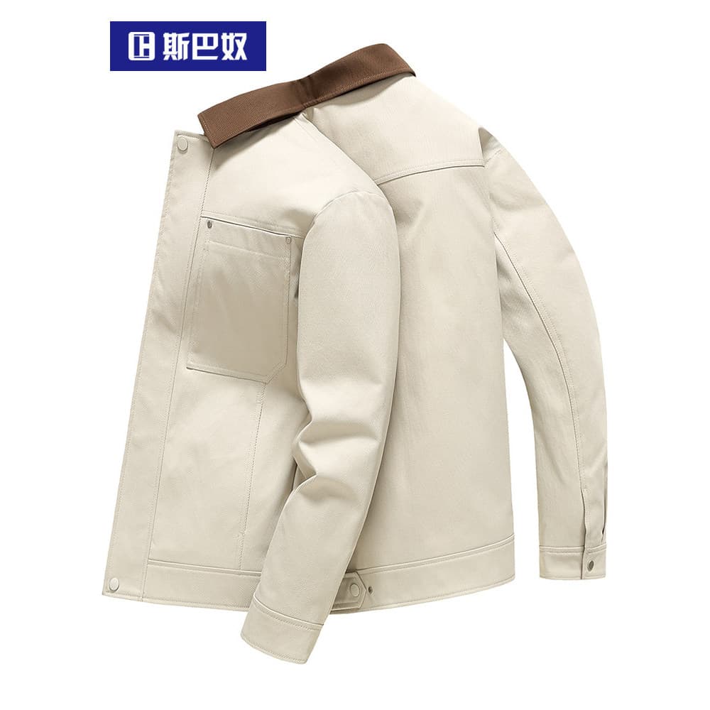 Sparon novo estilo jaqueta masculina 2026 primavera Casual lapela berinjela jaqueta All-Match primavera outono jaqueta f