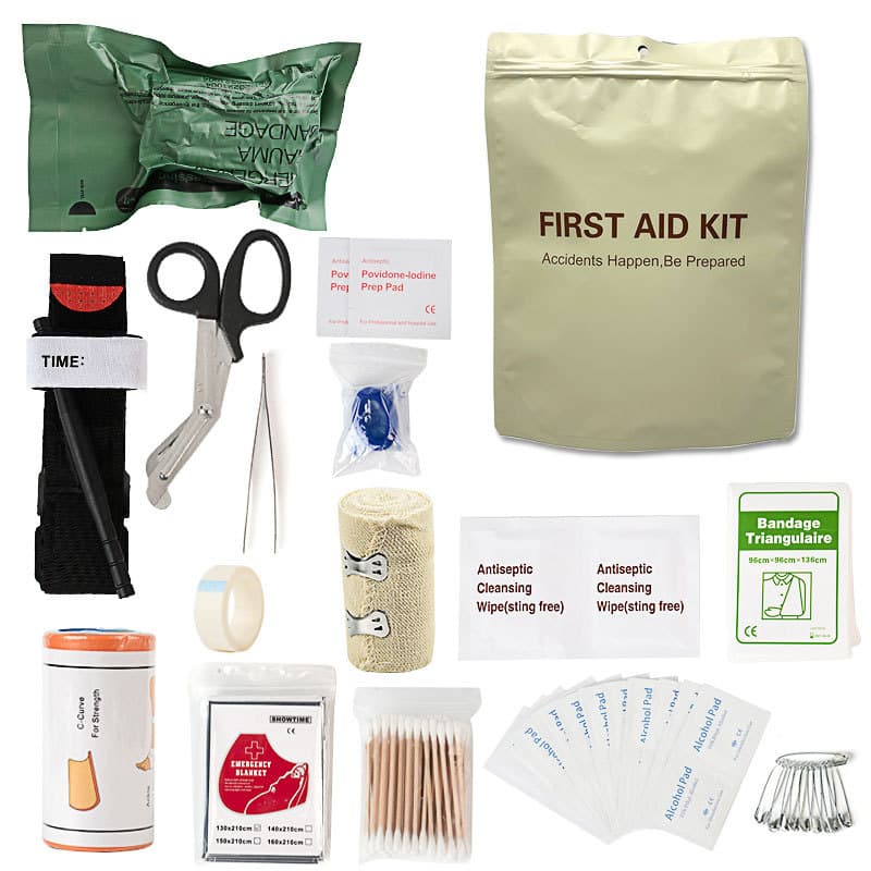 Prevenção desastres ao ar livre saco de armazenamento tático salva-vidas conveniente Kit de primeiros socorros multifunc