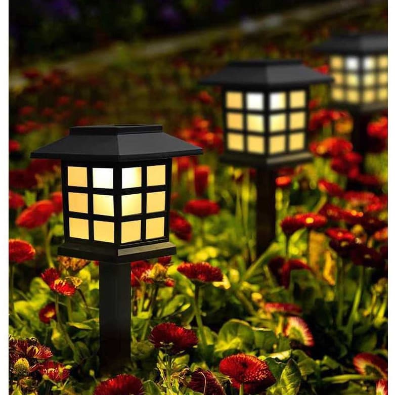 Kit 6 Luminaria Solar Espeto de Jardim Led Decoração Cazinha Recarregavel no Sol