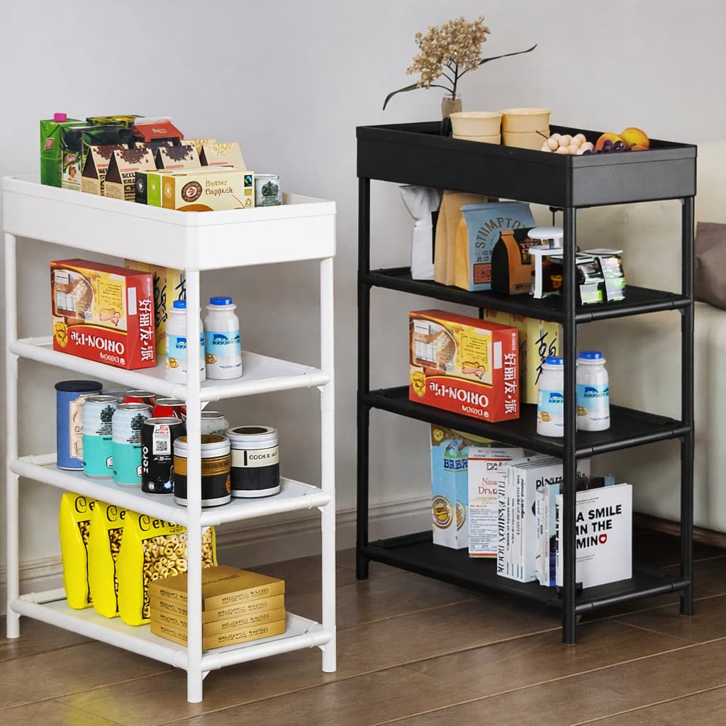 Prateleira Sapateira 4 Andares Multiuso Metal Organizador Compacto Resistente Quarto Cozinha 77cm