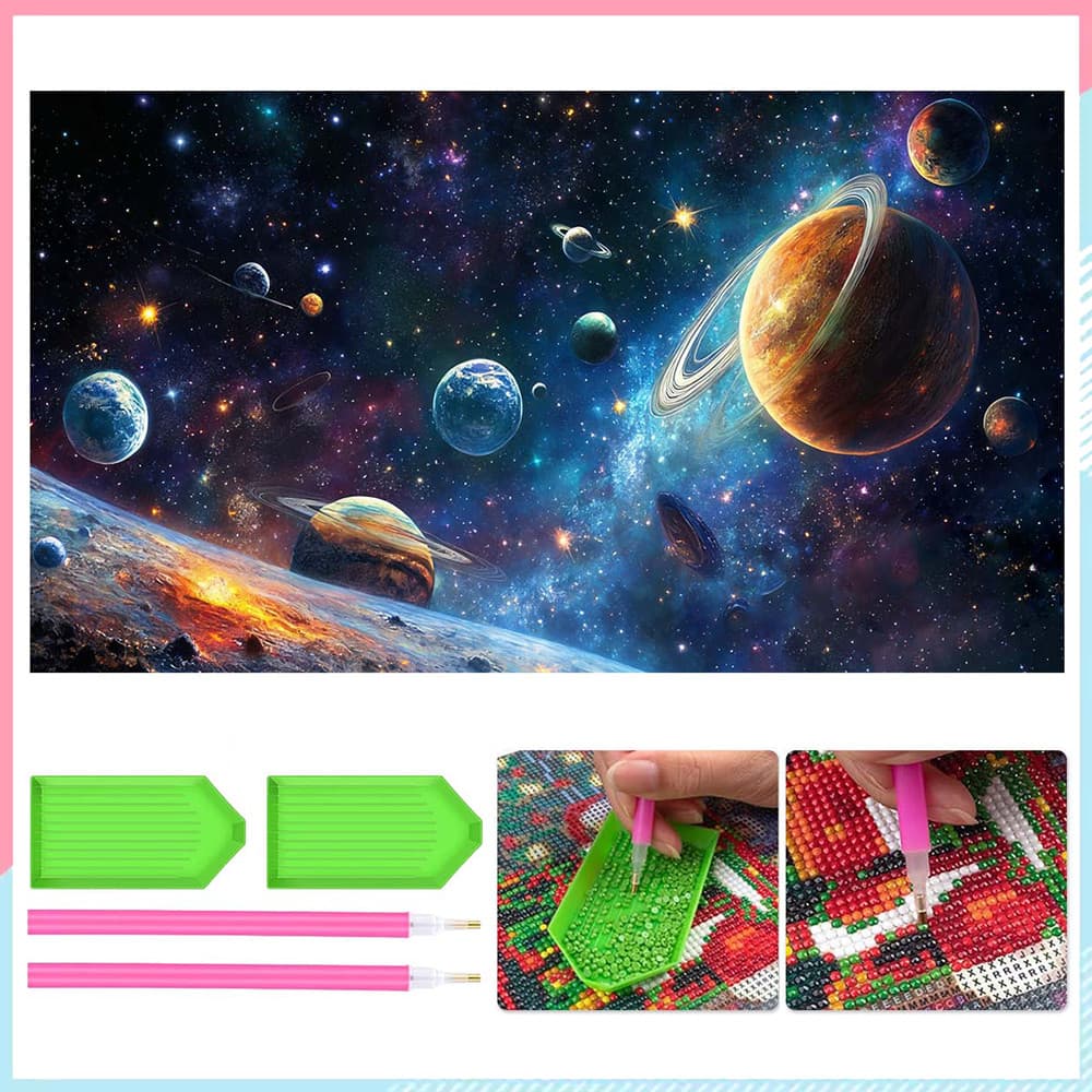 70 x 40 cm, Kit de pintura de diamante 5D Full Drill 5D, kits de pintura de diamante noite estrelada para decoração