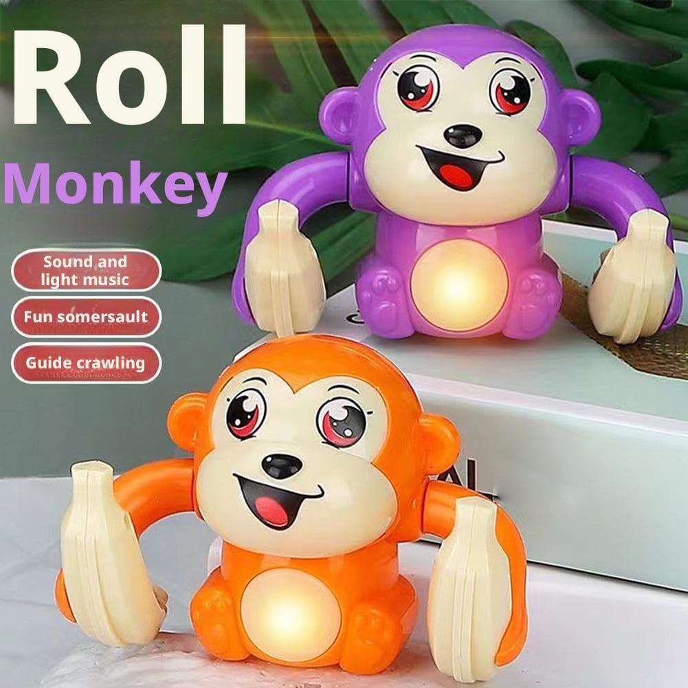 Linking Macacos Som De Música Luz Modelo Macaco Cambalhota Caindo Boneca Brinquedo Andando Brinquedos Educativos Para Cr
