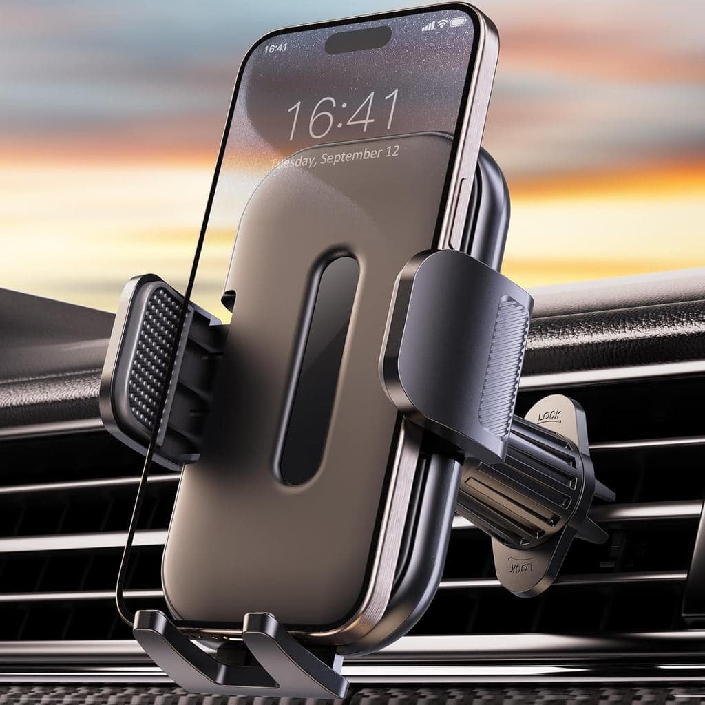 Suporte de Telefone para Carro Aprimorado, Novo Suporte de Telefone para Saída de Ar com Gancho de Metal, Suportes de Te